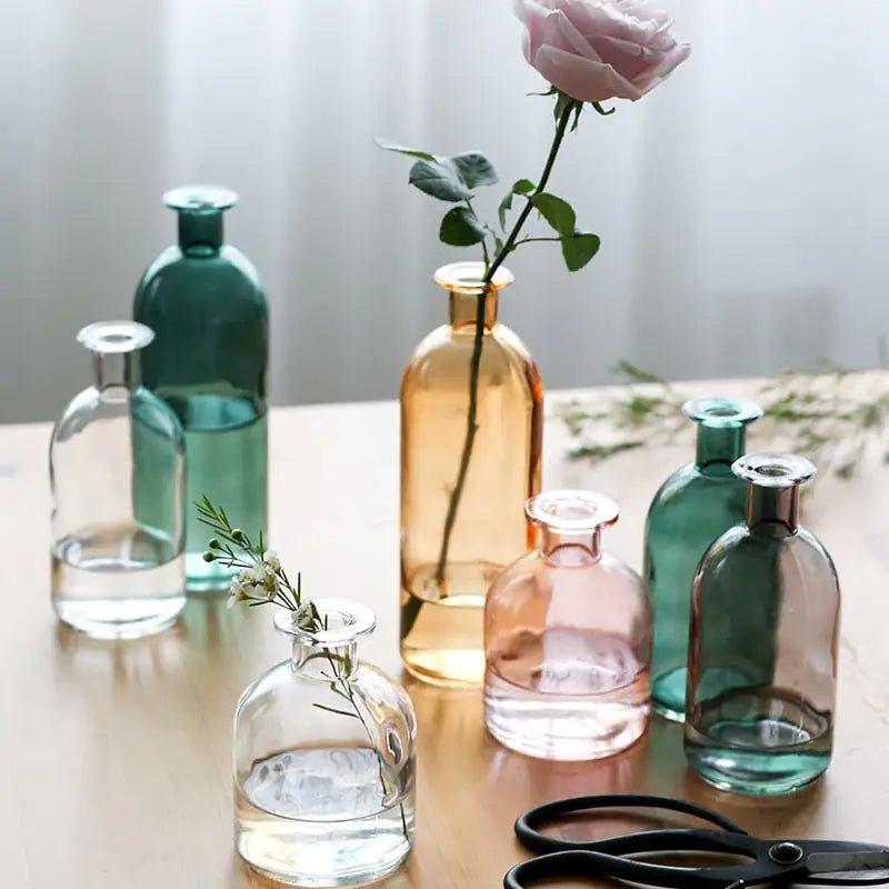Nordic Glass Flower Vase Decor - EMBER-HOME